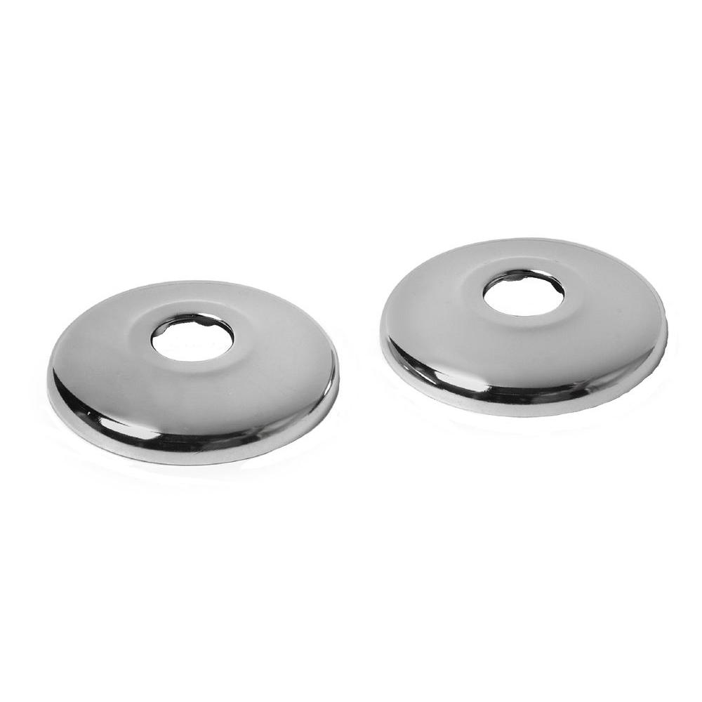 Everbilt 3/8 in. Iron Pipe Size Flange Escutcheon Plate in Chrome