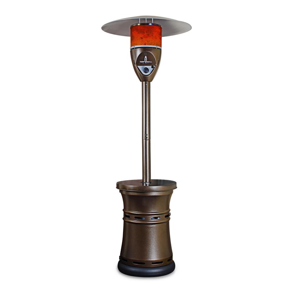 Automatic Shut Off Patio Heaters Outdoor Heating The Home Depot Alto 48 000 Btu 7 Ft Bronze Propane Patio Heater New Lava Heat Italia