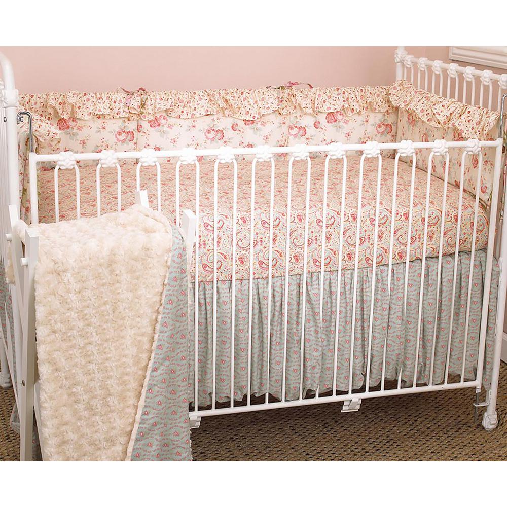 Cotton Tale Designs Tea Party 4 Piece Floral Cotton Blend Crib