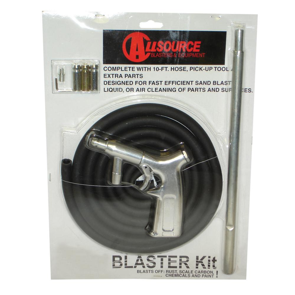 BLACK BULL 50 lbs. Abrasive Sandblaster Kit with 8 ft. Hose, Blast Gun