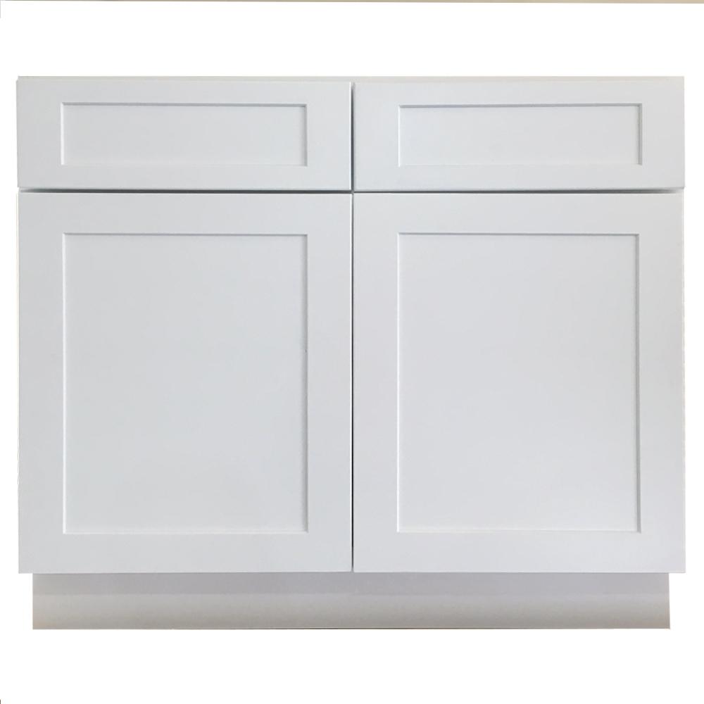 Ready To Assemble Kitchen Cabinets The Home Depot Shaker Ready To Assemble 36x34 5x24 In Base Cabinet With 2 Door And