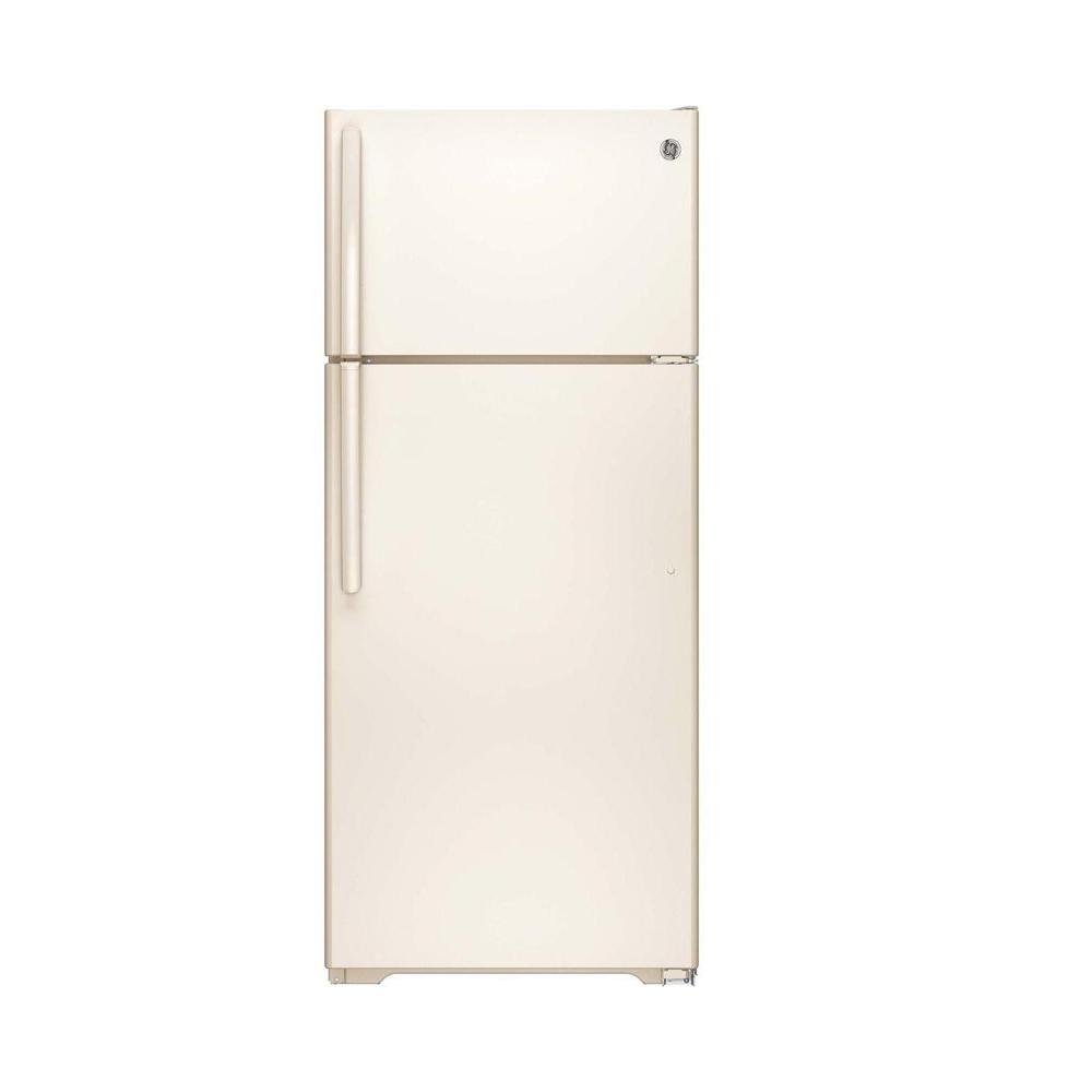 GE 17.5 cu. ft. Top Freezer Refrigerator in BisqueGTE18CTHCC The