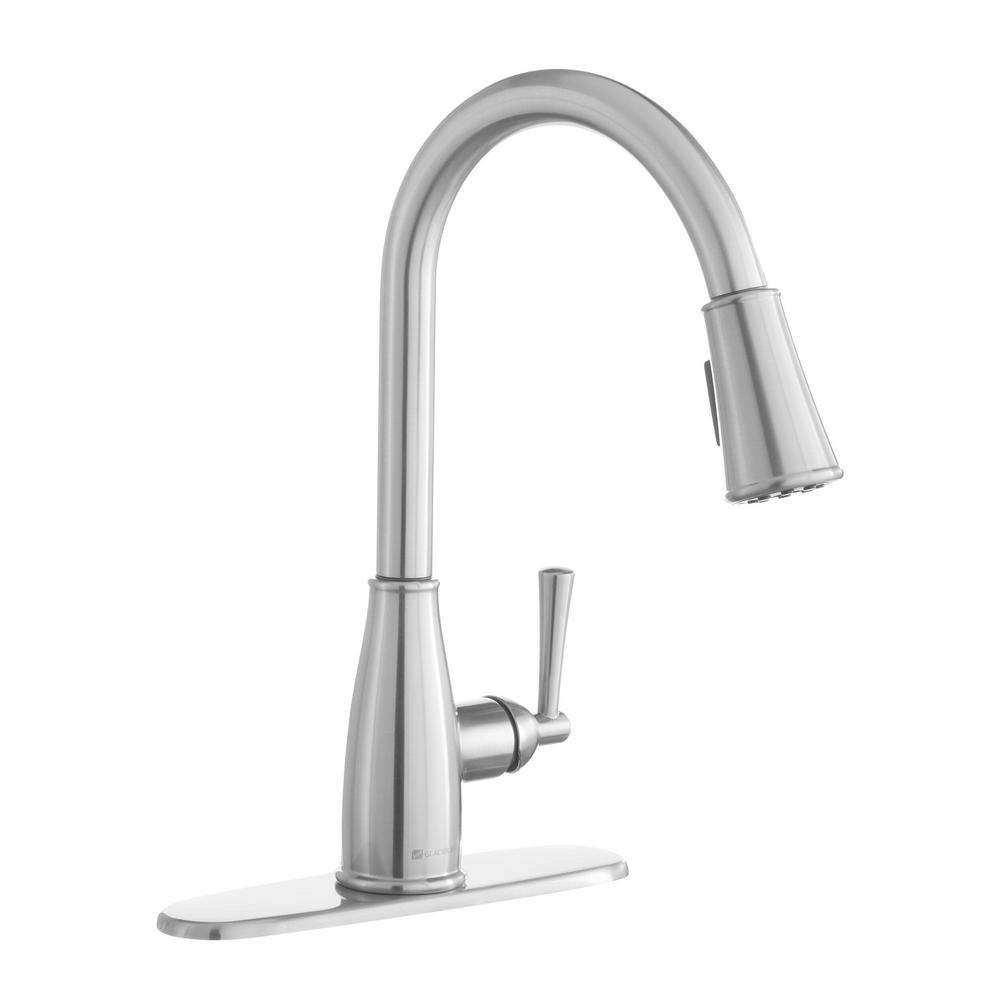 Reviews For Glacier Bay Fairhurst Single Handle Pull Down Sprayer Kitchen Faucet With TurboSpray And FastMount In Stainless Steel HD67726W 1108D2 The Home Depot