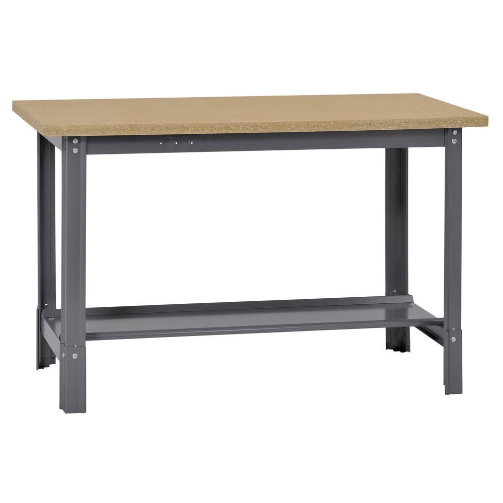 Edsal 34 in. H x 48 in. W x 24 in. D Wooden Top Workbench ...