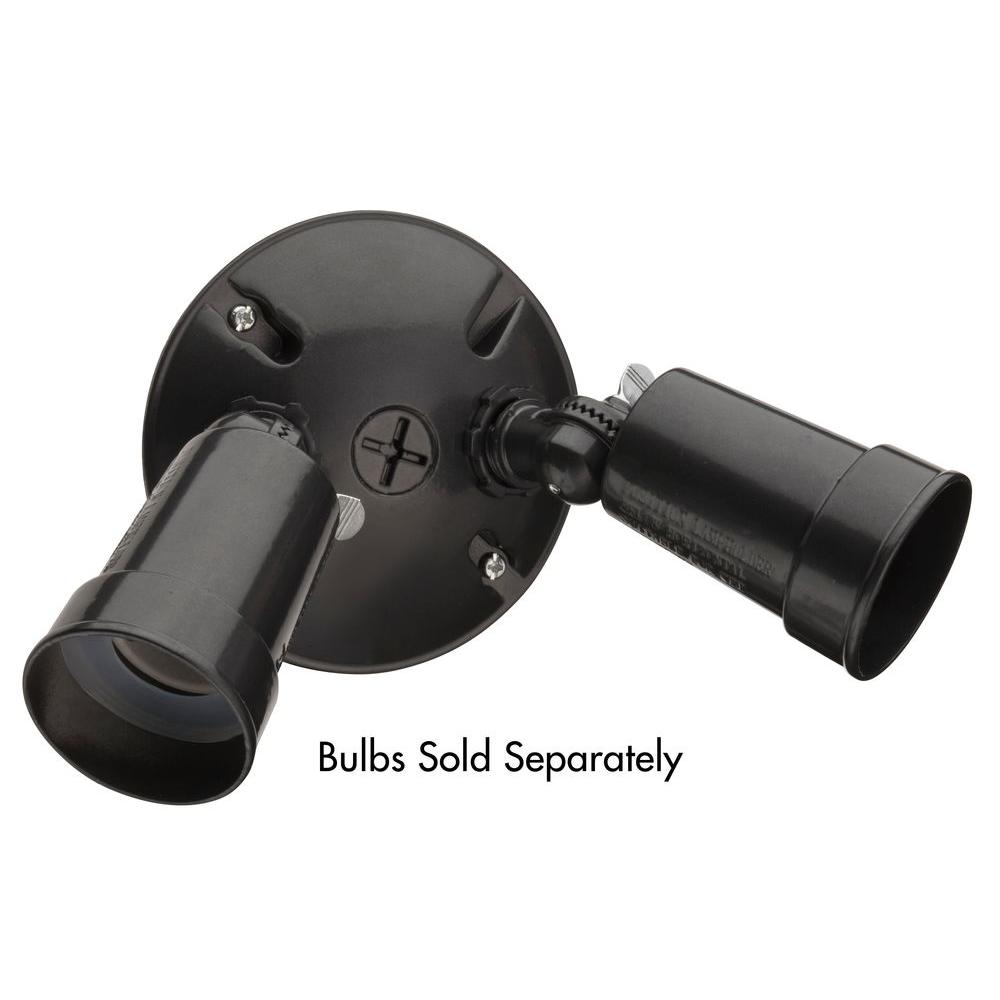 Lithonia Lighting 2 Lamp Outdoor Black Bronze Flood Light Ofth