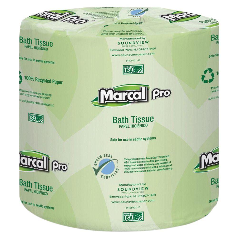 Marcal Pro 4.30 in. x 3.66 in. 2-Ply White Bath Tissue-MRC5001 - The ...