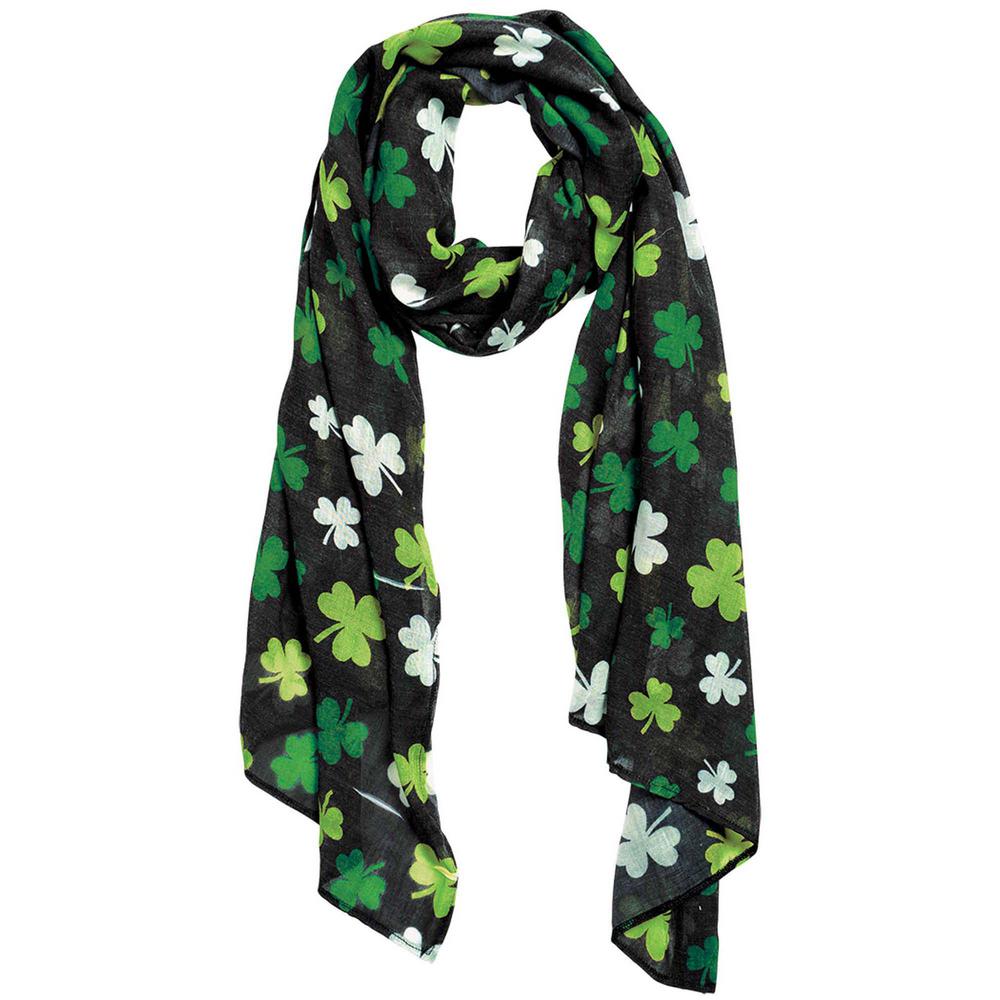 Amscan Green Polyester Shamrock St. Patrick's Day Scarf (2-Pack)-398172 ...