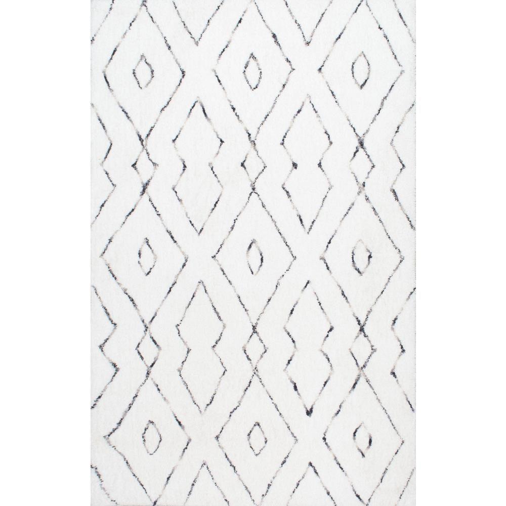 Beaulah Geometric White 8 Ft X 10 Area Rug Beaulah Geometric White 8 Ft X 10 Area Rug