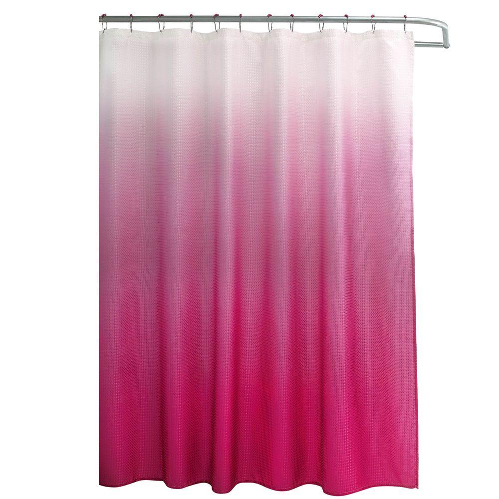 Mildew Resistant Pink Shower Curtains Shower Accessories