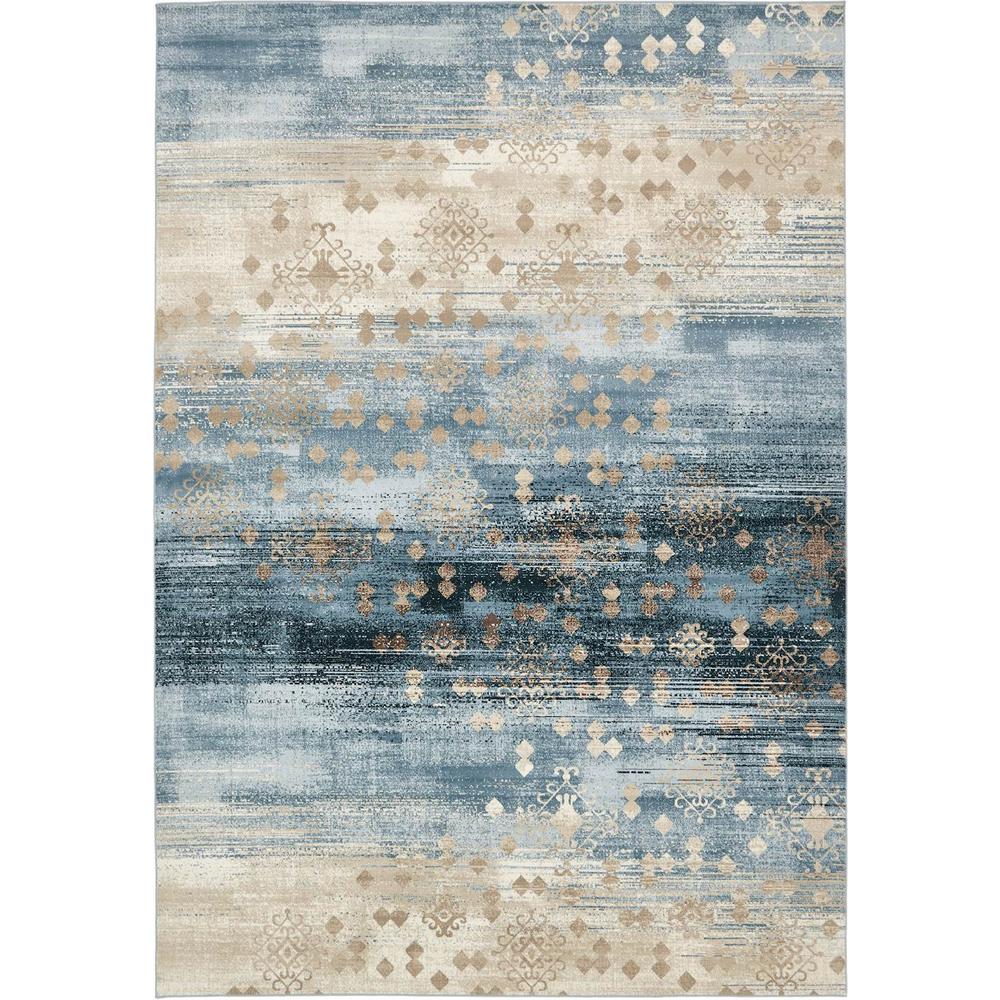 Unique Loom Mirage Dark Blue 8 ft. x 11 ft. Area Rug3130833 The Home