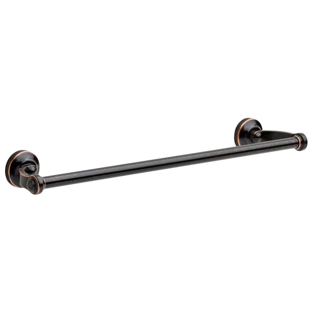 Delta Blalock 18 in. Towel Bar in Bronze with Copper Reveal
