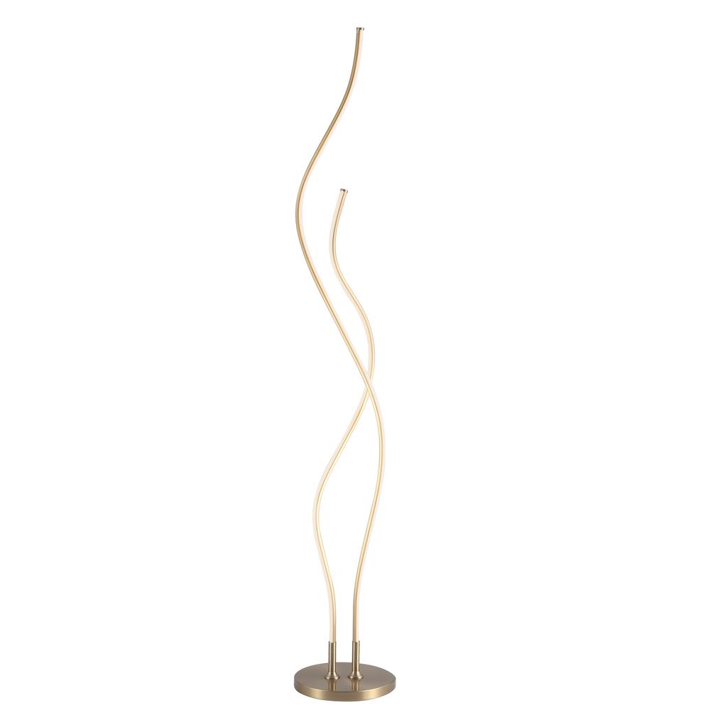 Jonathan Y Cairo 63 75 In Gold Led Integrated Floor Lamp