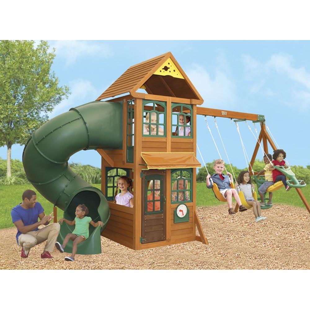 kidkraft cloverdale wooden playset