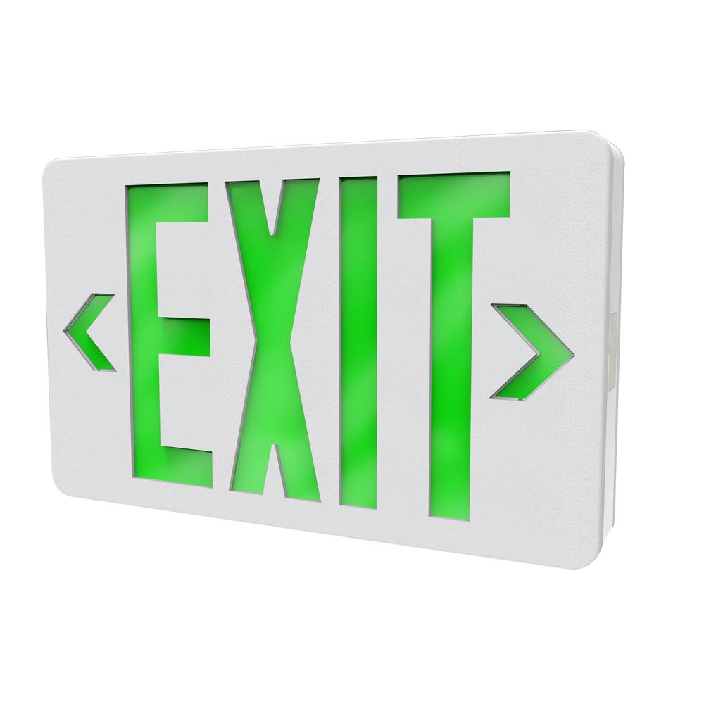 Philips Thermoplastic Led White Emergency Exit Sign With Battery Phlxrgw The Home Depot