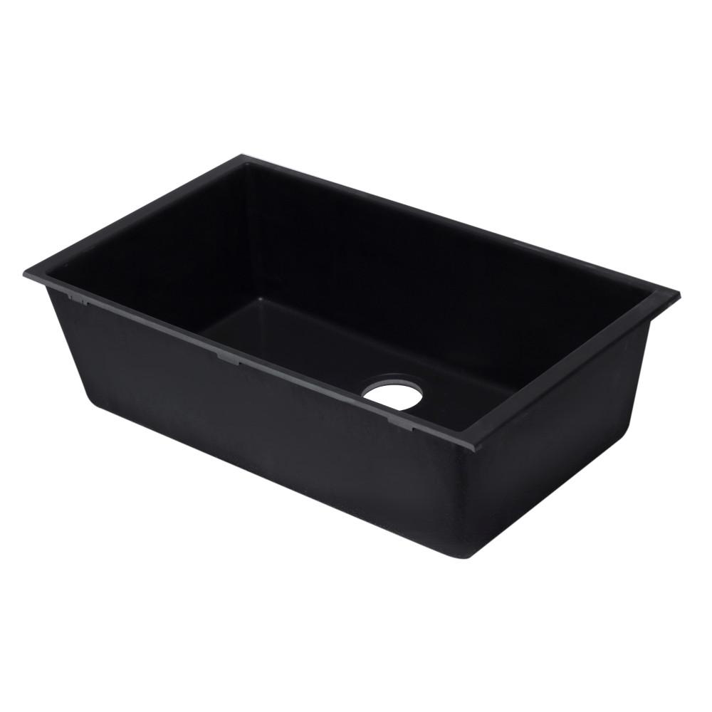 ALFI BRAND Undermount Granite Composite 33 in. Single Bowl Kitchen Sink ...