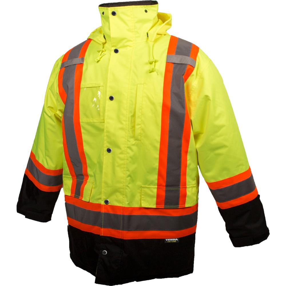Terra Men's Medium Yellow HighVisibility 7in1 Reflective Safety