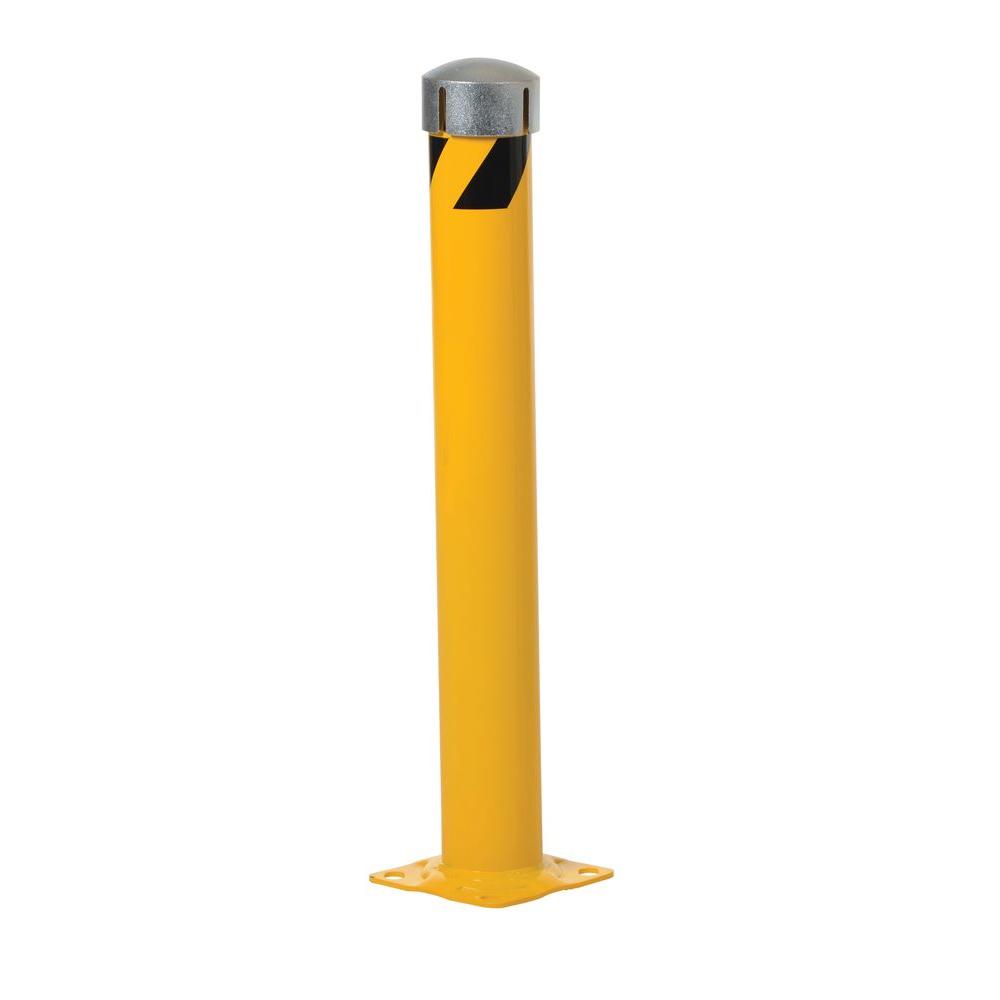 Vestil 36 in. X 4.5 in. Yellow Steel Pipe Safety Bollard with Slot