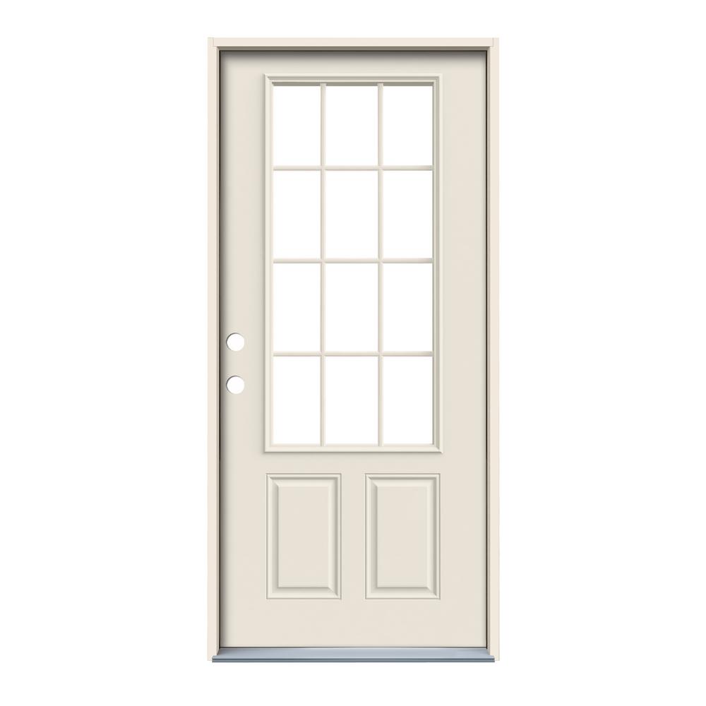 No Panel Interior Closet Doors Windows The Home Depot 32 In X 80 12 Lite Primed Steel Prehung Right Hand