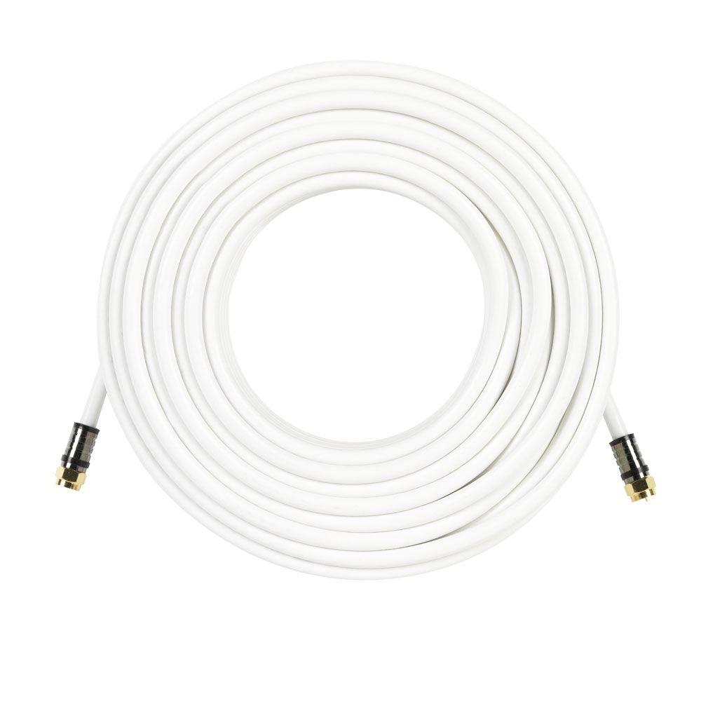 Commercial Electric 100 ft. RG6 Coaxial Cable WhiteY275972 The