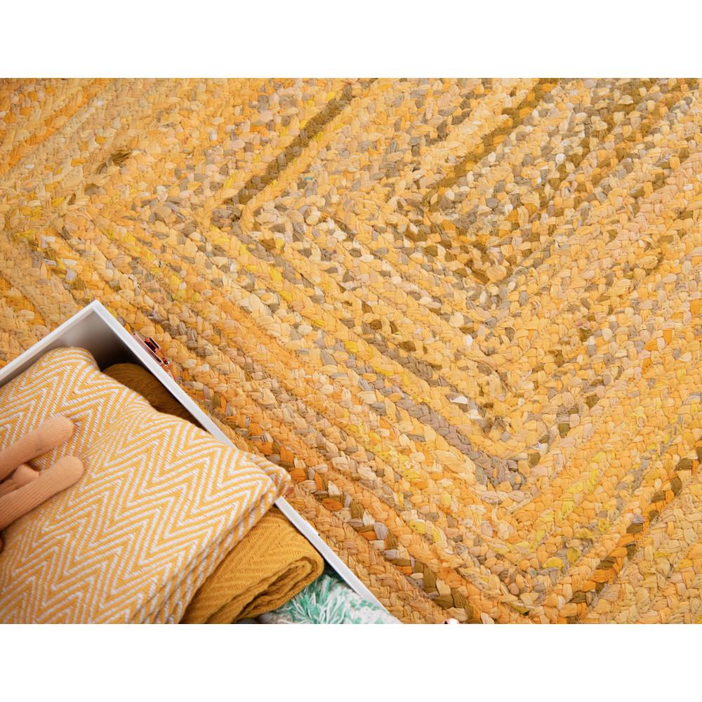 Unique Loom Braided Chindi Yellow 9 Ft X 12 Area Rug 3142712 Unique Loom Braided Chindi Yellow 9 Ft