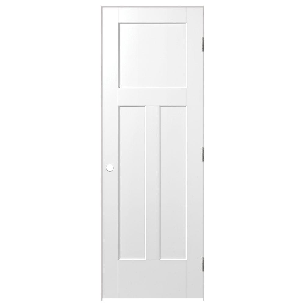 Masonite 28 In X 80 In Winslow 3 Panel Right Handed Hollow Core