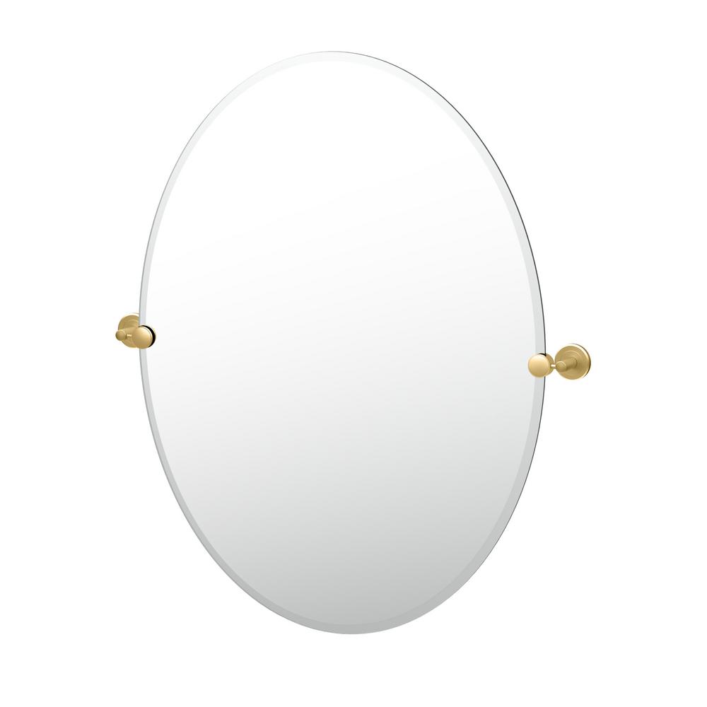 Gatco Latitude Ii 24 In X 27 Frameless Oval Wall Mirror X 27 In Frameless Oval Wall Mirror