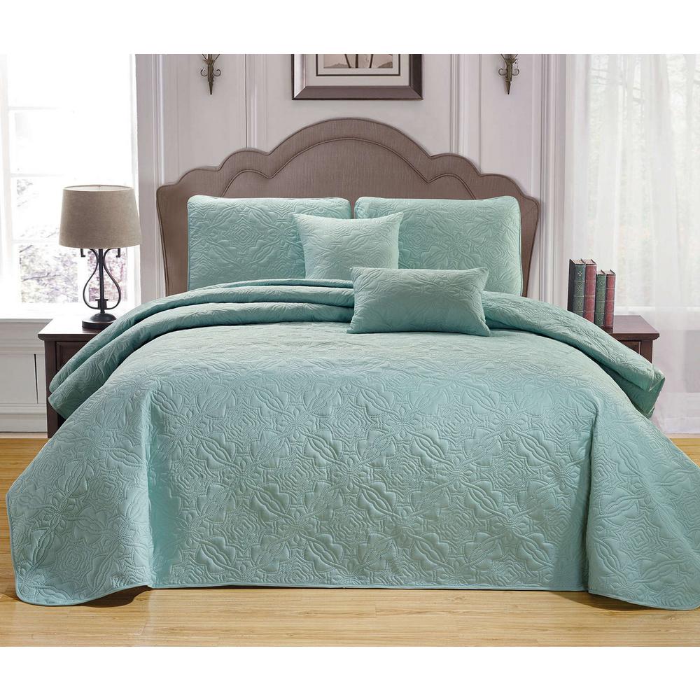 Leda White Full Queen Bedspread Set
