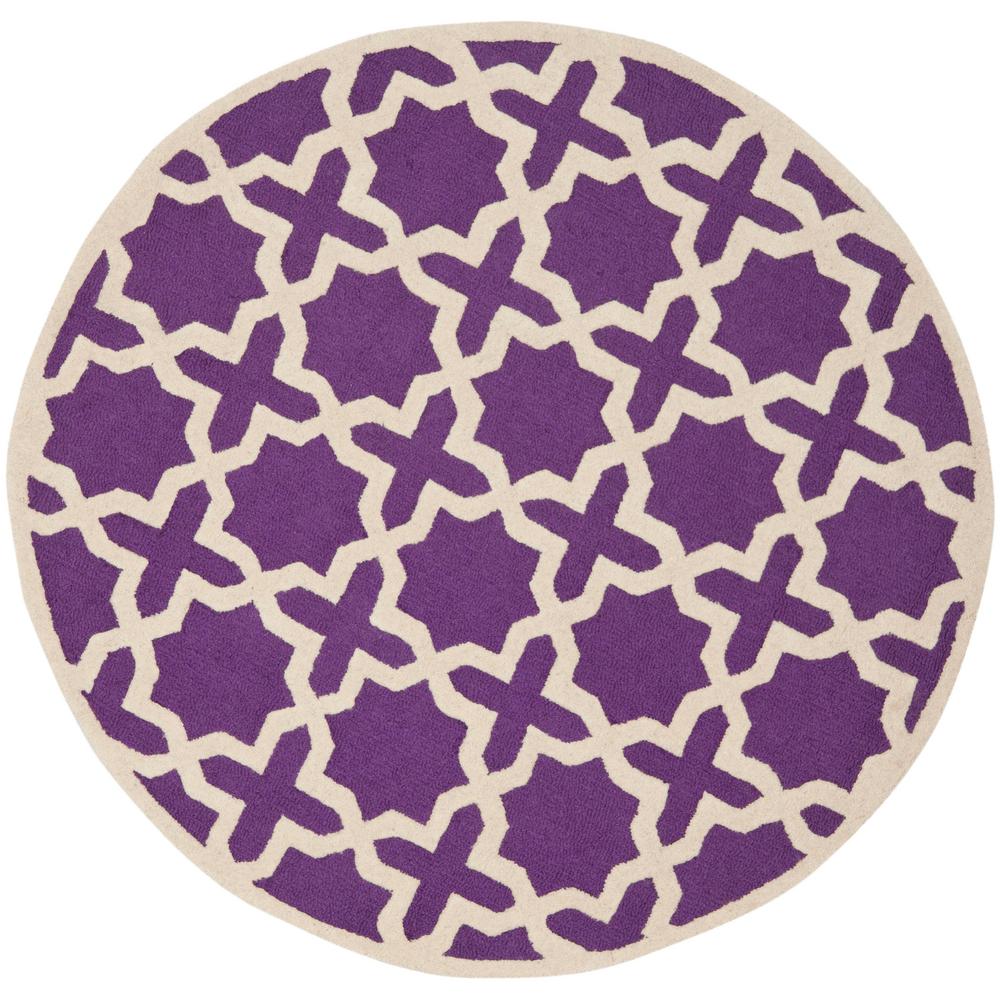 Safavieh Soho Purple/Ivory 8 ft. x 8 ft. Round Area RugSOH712P8R