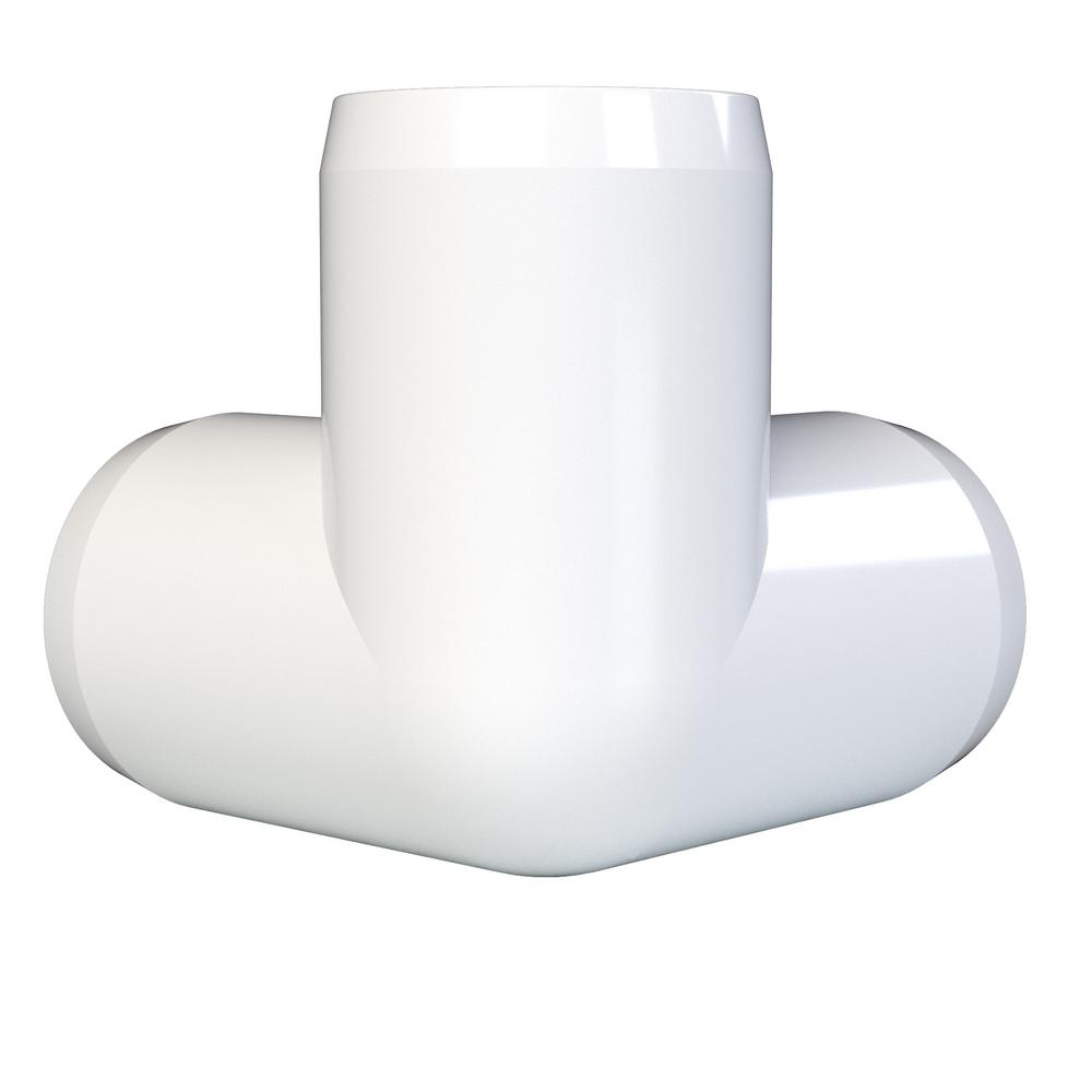 Formufit 1 In Furniture Grade Pvc 3 Way Elbow In White 4 Pack