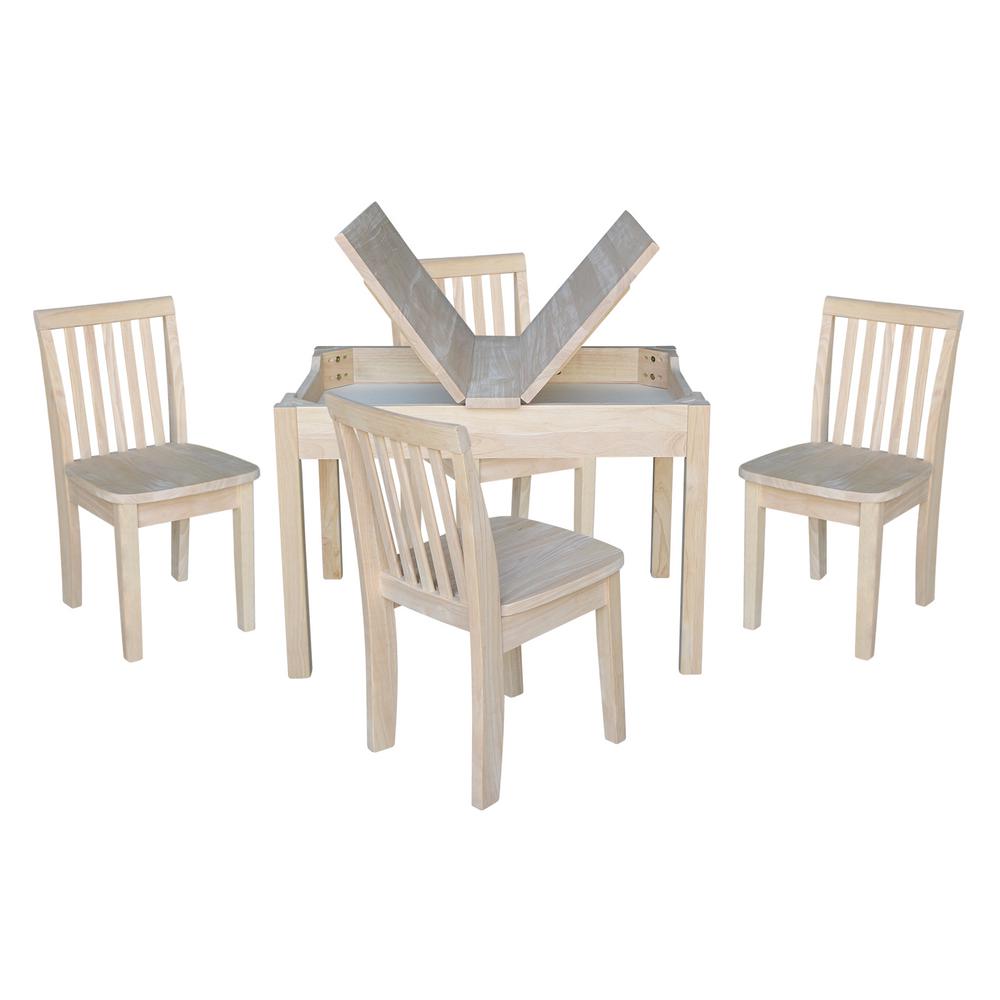 childrens wooden table and chairs with storage