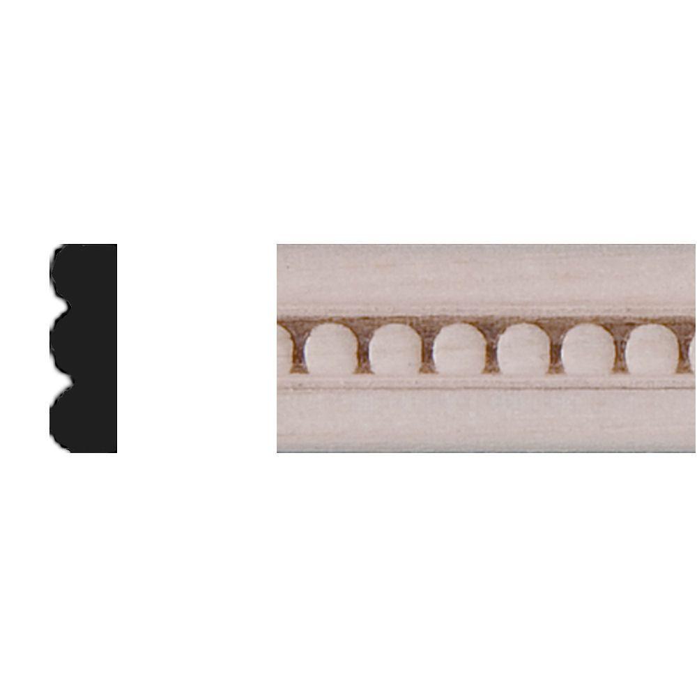 House of Fara 3/16 in. x 1/2 in. x 4 ft. Basswood Strip MouldingTT04