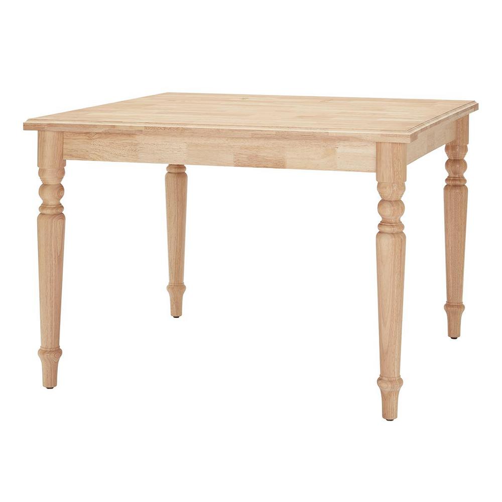 Stylewell Unfinished Wood Square Table For 4 With Leg Detail 42 In L X 29 75 H Stylewell Unfinished Wood Square Table For 4 With Leg Detail 42 In L X 29 75 H
