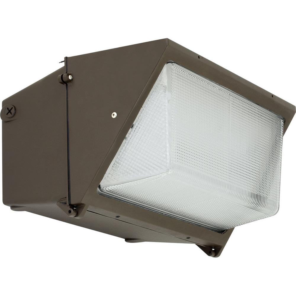 Wall Packs Commercial Lighting The Home Depot Pcowp Collection Bronze Outdoor Integrated Led Wall Pack Light