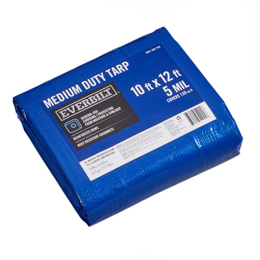 UTARPit 10 ft. x 12 ft. Blue Roofing TarpBT1012 The Home Depot