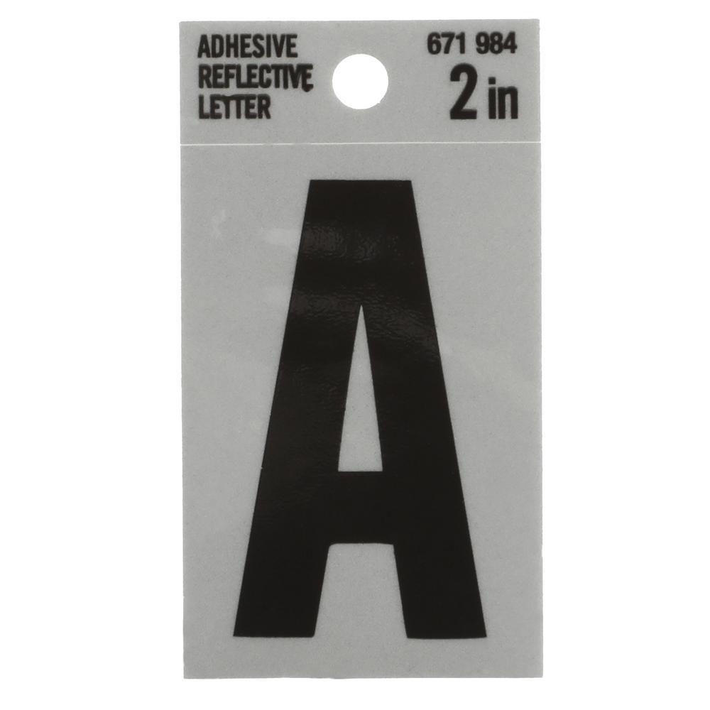 Everbilt 2 in. Vinyl Reflective Letter A-33007 - The Home Depot