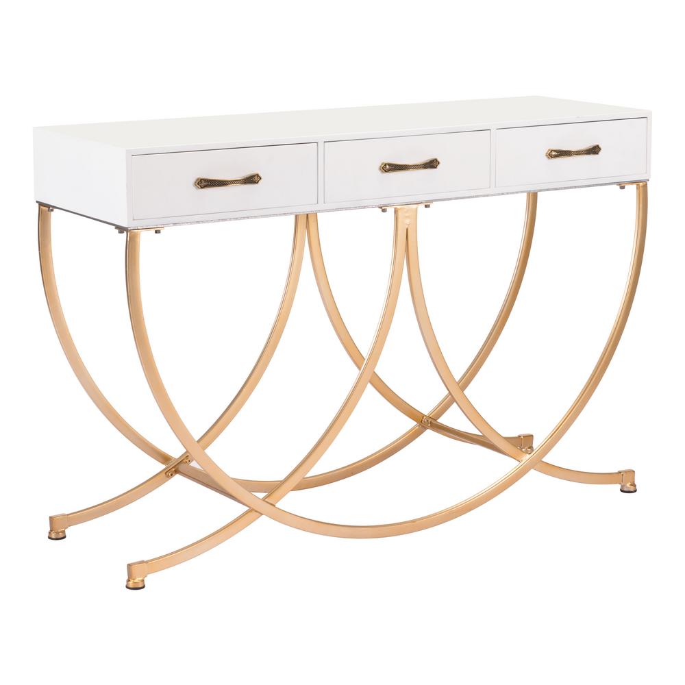 Zuo Infinity White Console Table A11053 The Home Depot Zuo Infinity White Console Table