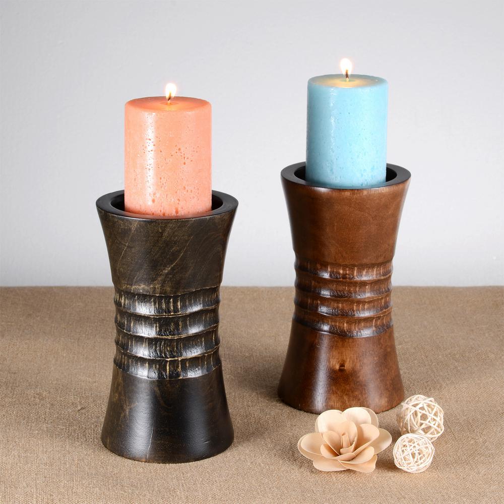 decorative pillar candle holders