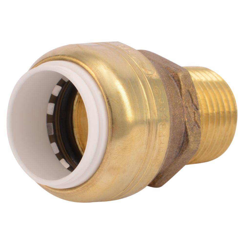 SharkBite 1/2 in. PushtoConnect PVC IPS x 1/2 in. MIP Brass Adapter