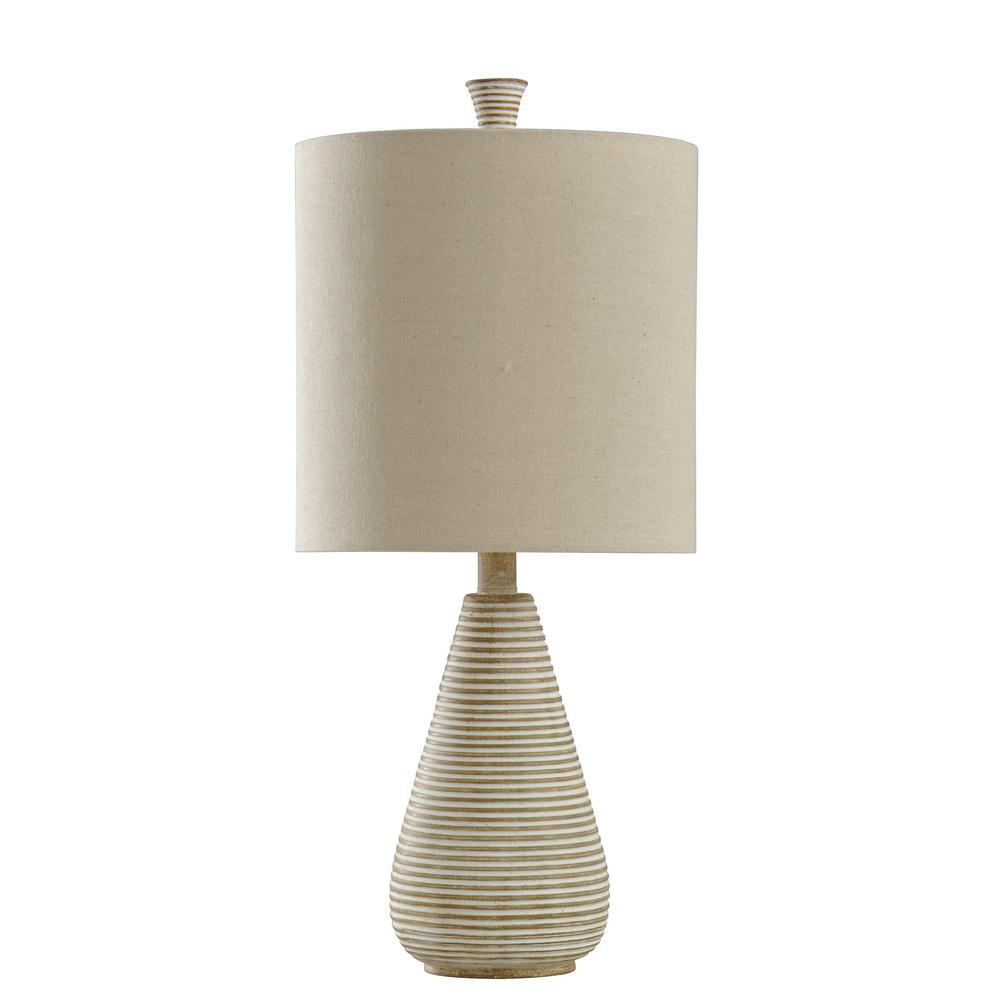 StyleCraft 24 in. Beige Table Lamp with 