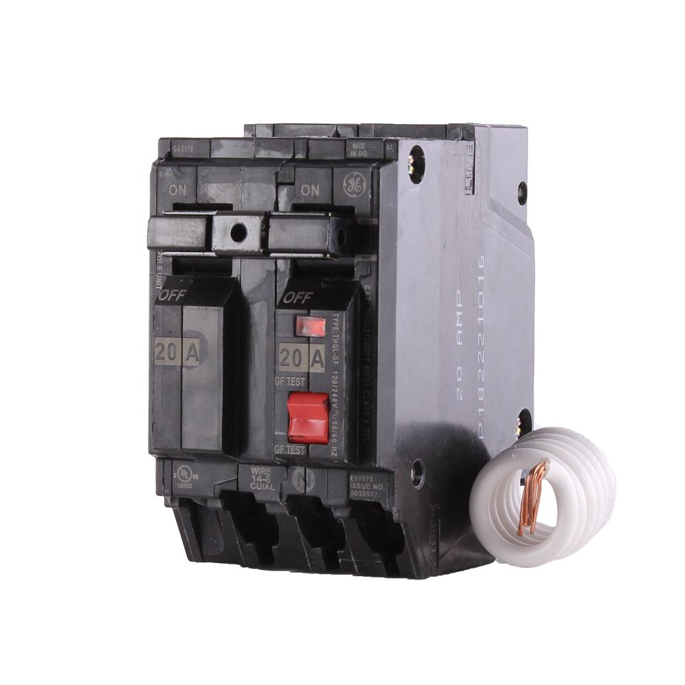 GENERAL ELECTRIC #THQB1120GF 20AMP GRD FAULT BREAKERS//FREE SHIPPING
