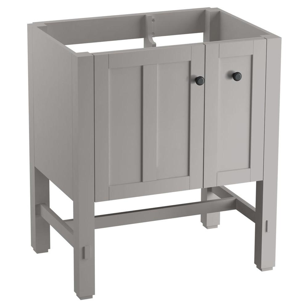 Kohler Tresham 24 In W X 18 1 4 In D X 32 1 2 In H Vanity Cabinet In Mohair Grey K 2604 1wt The Home Depot