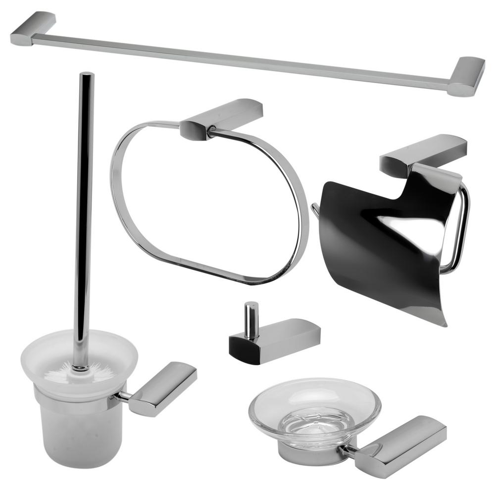 ALFI BRAND 6-Piece Bath Hardware Set in Polished Chrome-AB9503-PC - The Home Depot