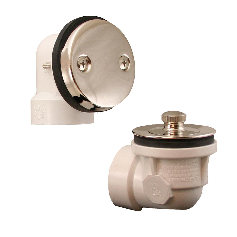 JONES STEPHENS Lift & Turn Sch. 40 PVC 2Hole Bath Waste and Overflow