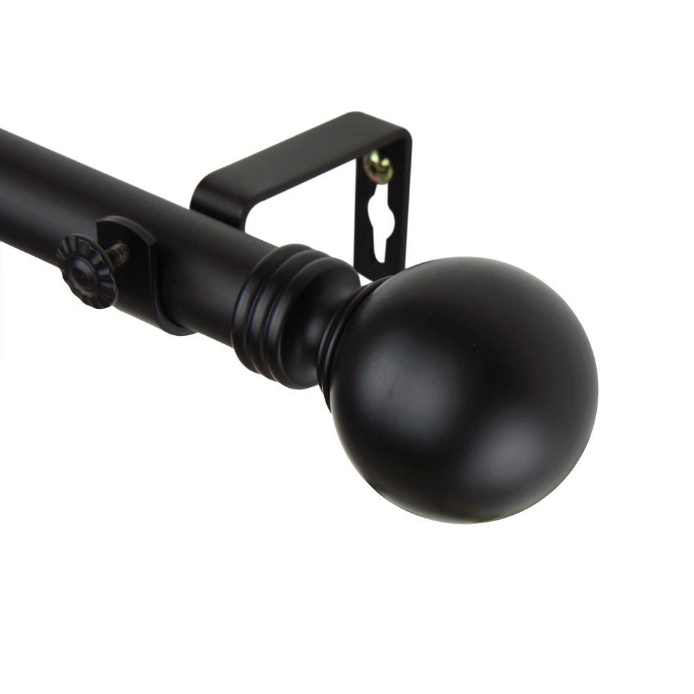 Rod Desyne 160 In 240 In 1 In Globe Single Curtain Rod Set In