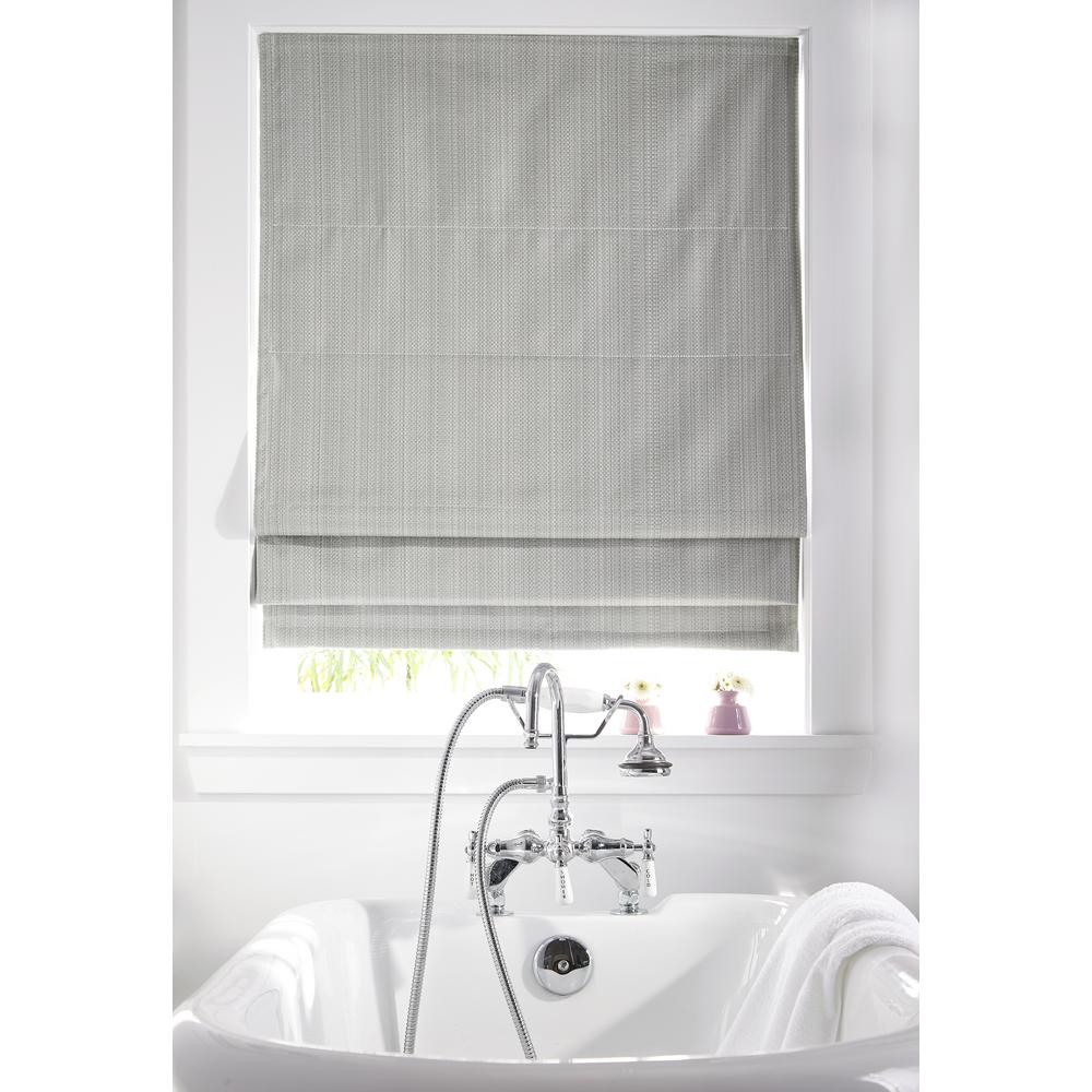 Cut To Size Grey Cordless Room Darkening Privacy Polyester Roman