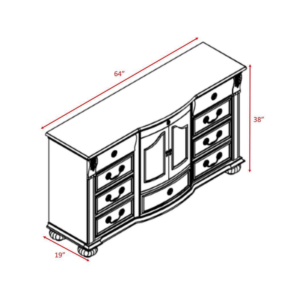 Barrow Oak 9 Drawer Dresser Bq600dr The Home Depot