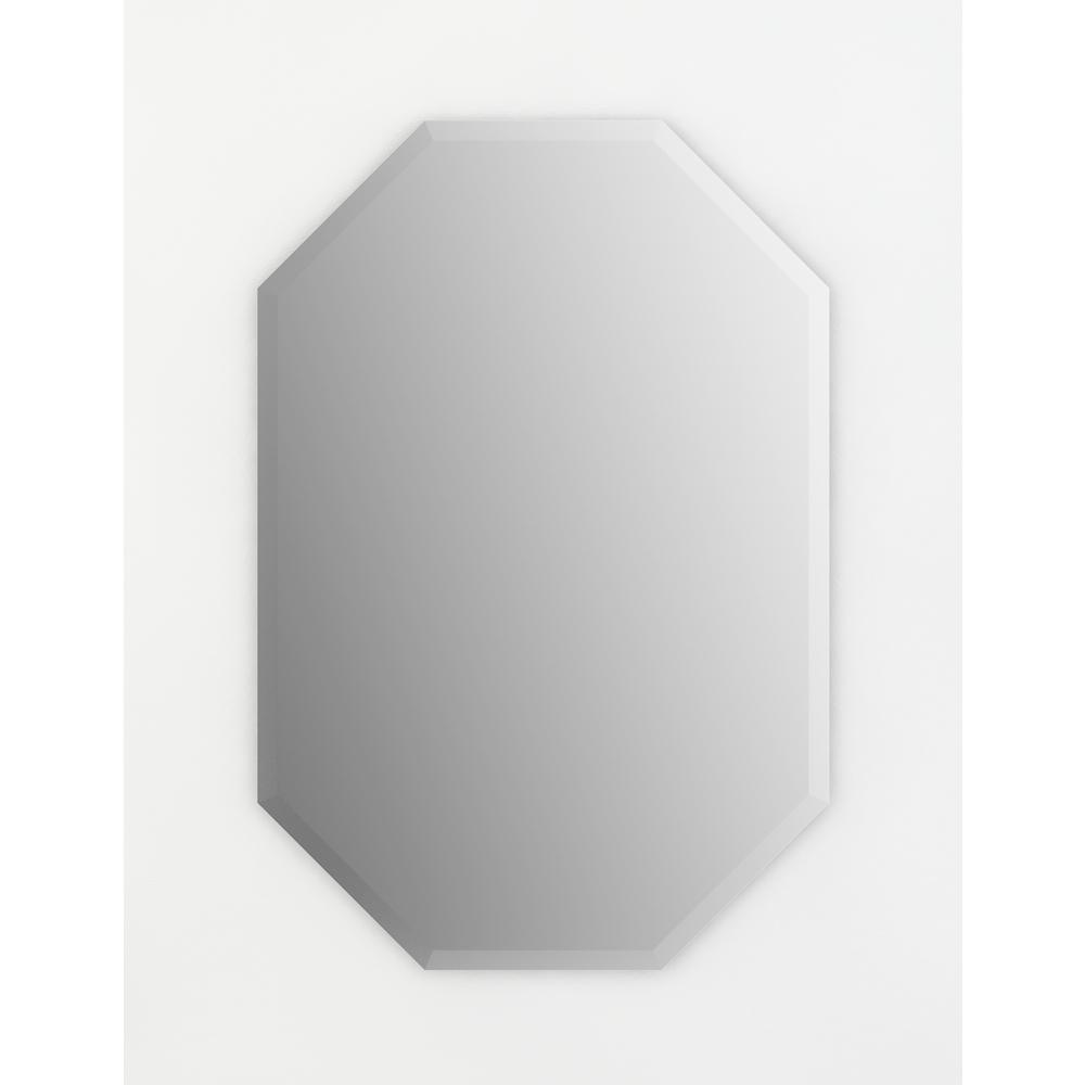 Delta 27 In X 40 L3 Octagonal Frameless Truclarity Deluxe Glass Mirror With Easy Cleat Float Mount Hardware