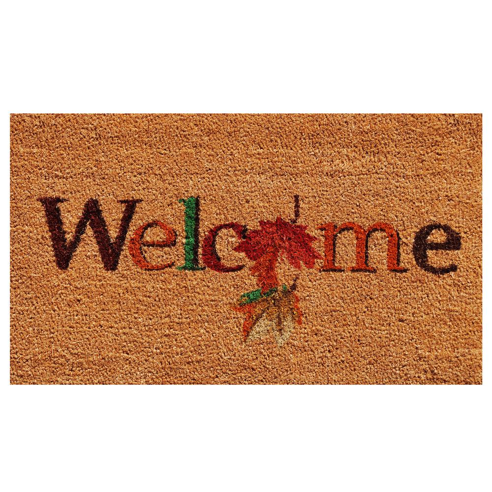 Home More Fall Beauty 17 In X 29 In Coir Door Mat