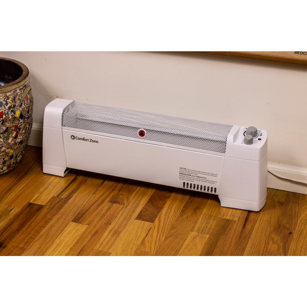 Comfort Zone 1 500 Watt Convection Baseboard Heater With Silent