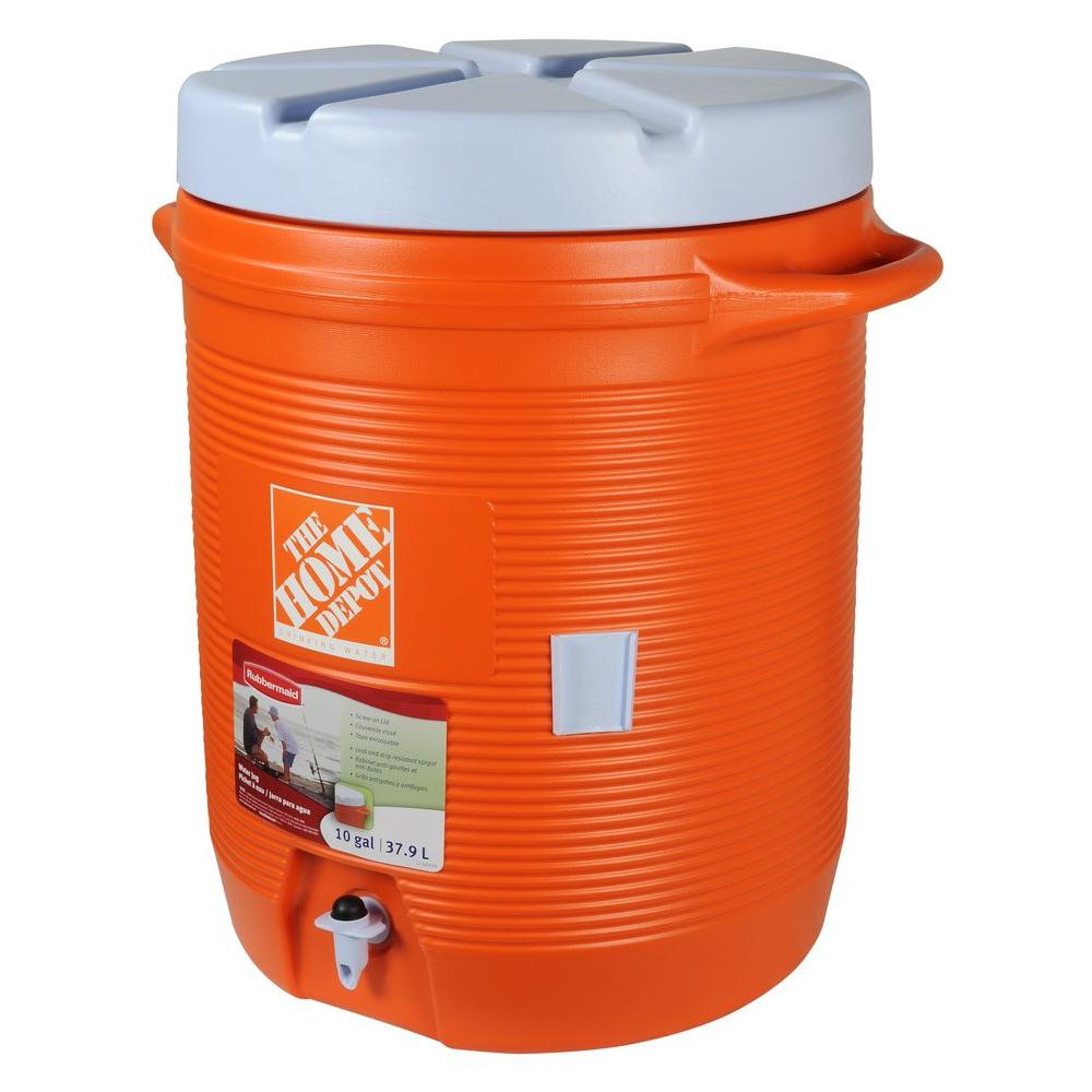 Rubbermaid 10 Gal Orange Water Cooler-FG1610HDORAN - The Home Depot